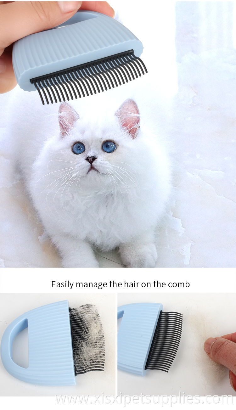 Factory Wholesale Soft Tooth Pet Cat Brush Comb Cat Hair Removal Massaging Shell Comb